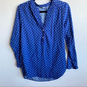 Blue Polka Dot Blouse